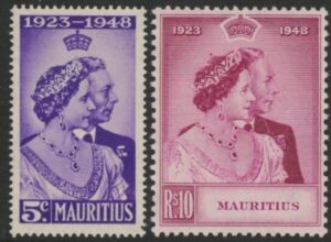 Mauritius  - 1948 Royal Silver Wedding. SG.270-1 mounted mint.