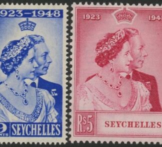 Seychelles - 1948 Royal Silver Wedding. SG.152-3 mounted mint.