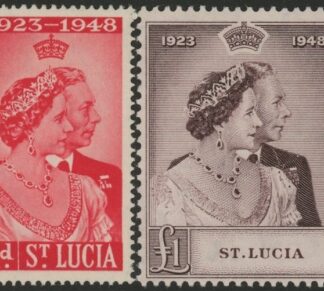 St.Lucia - 1948 Royal Silver Wedding. SG.144-5 mounted mint.