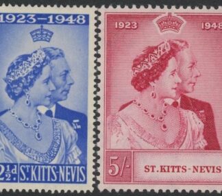 St. Kitts-Nevis  1948 Royal Silver Wedding. SG.144-5 mounted mint.
