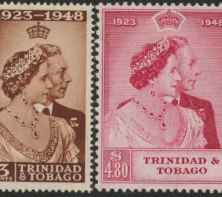 Trinidad and Tobago  1948 Royal Silver Wedding. SG.159-60  mounted mint.
