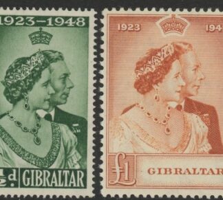 Gibraltar - 1948 Royal Silver Wedding SG.145-6 mounted mint