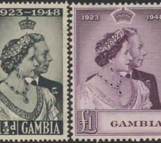 Gambia  - 1948 Royal Silver Wedding. SG.104-5 mounted mint.