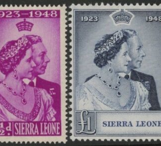 Sierra Leone - 1948 Royal Silver Wedding SG.203-4  mounted mint