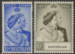 Basutoland - 1948 Royal Silver Wedding SG.36-7 mounted mint