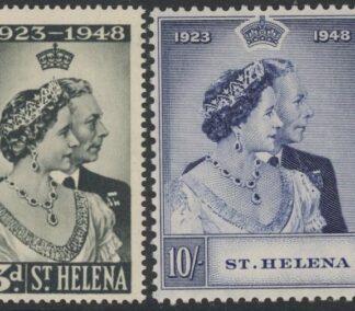 St. Helena  - 1948 Royal Silver Wedding SG.143-4 mounted mint