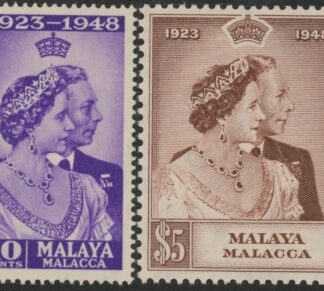 Malaya Malacca - 1948 Royal Silver Wedding SG.1-2 mounted mint