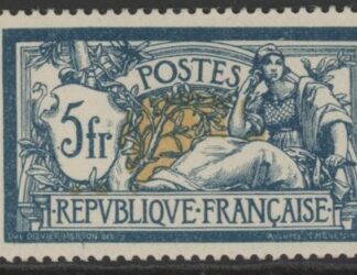 1900 France SG.308  5f deep blue & buff.   M/M