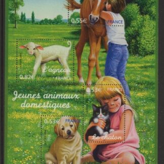 2006 France MS.4176 Young Domestic Animals Sheetlet U/M (MNH)