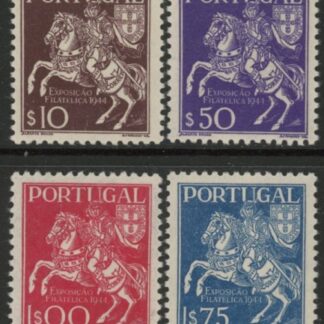 1944 Portugal SG.961-4 3rd National Philatelic Exhibition. 4 values. U/M (MNH)