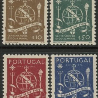 1945 Portugal SG.985-8 Naval School Centenary. 4 values. U/M (MNH)