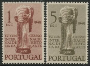 1949 Portugal SG.1029-30 16th Congress History of Art. 2 values. U/M (MNH)