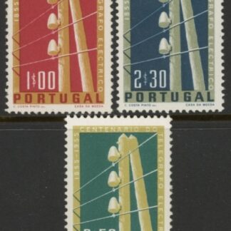 1955 Portugal SG.1131-3  Centenary of Electric Telegraph System.  3 values. U/M (MNH)
