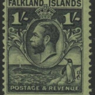 1929 Falkland Islands - SG.122  1/- black/emerald   U/M (MNH)