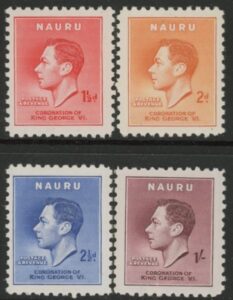 1937 Nauru SG.44-7 Coronation set 4 values U/M (MNH)