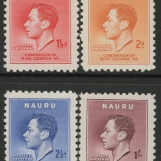 1937 Nauru   SG.44-7  Coronation set 4 values U/M (MNH)
