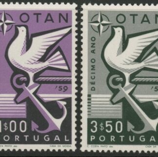 1960 Portugal SG.1164-5 10th Anniv of Nato Set of 2 values U/M (MNH)