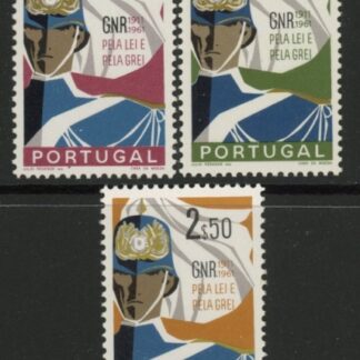1960 Portugal SG.1198-200 50th Anniv.of National Guard Set of 3 values U/M (MNH)