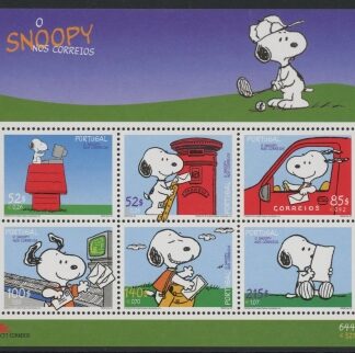 2000 Portugal  MS.2816 50th Anniv of Snoopy Mini Sheet U/M (MNH)