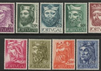 1955 Portugal SG.1122-30  Portuguese Kings. set 9 values U/M (MNH)