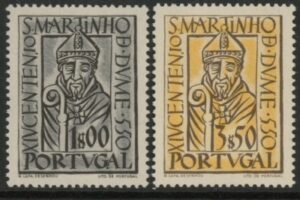 1953 Portugal SG.1094-5 14th cent. Landing on Iberian Peninsula. set 2 values U/M (MNH)