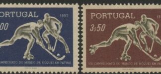 1953 Portugal SG.1067-8 8th World Roller Skating Hockey Championship . set 2 values U/M (MNH)