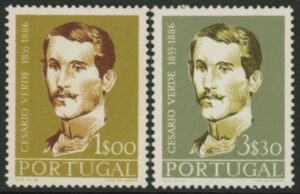 1957 Portugal SG.1146-7 Cesario Verde Commemoration . set 2 values U/M (MNH)