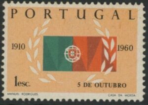 1960 Portugal SG.1188 50th Anniv of Republic. set 1 value U/M (MNH)