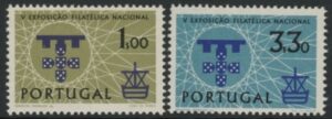 1960 Portugal SG.1186-7 5th National Philatelic Exhibition. set 2 values. U/M (MNH)