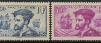 1934 France SG.521-2 Cent of Cartier's Discovery Set of 2 values mounted mint
