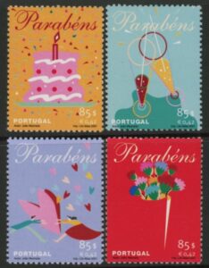 2001 Portugal. SG.2855-8 Greetings set 4 values. U/M (MNH)