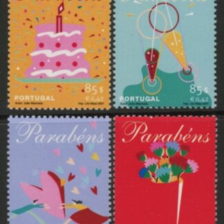 2001  Portugal.  SG.2855-8  Greetings  set 4 values. U/M (MNH)