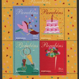 2001  Portugal.  MS.2859  Greetings mini sheet. U/M (MNH)