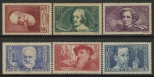 1938 France SG.602-7 Relief Fund Set of 6 values mounted mint
