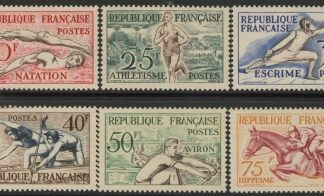 1953 France SG.1185-90 Sports Set of 6 values mounted mint