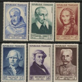 1956 France SG.1172-7 French Inventors Set of 6 values mounted mint