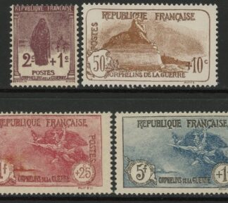 1926-7 France SG.450-3 War Orphan's Fund Set of 4 values mounted mint