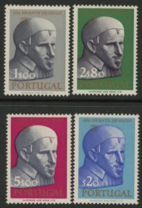 1963 Portugal SG.1227-30 Death Anniv of St. Vincent De Paul Set of 4 values U/M (MNH)