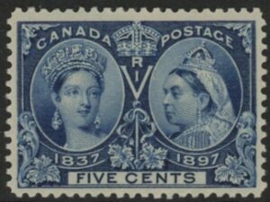 1897 Canada SG.128 5c deep blue U/M (MNH)