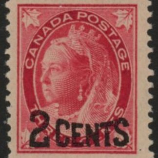 1899 Canada SG.171   2c on 3c carmine.   u/m (MNH)