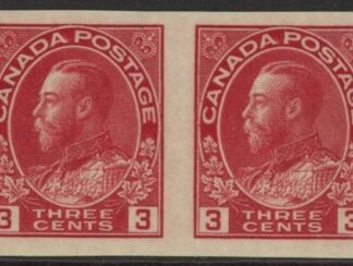 1923 Canada  SG.261  3c carmine (die1) imperf pair U/M (MNH)
