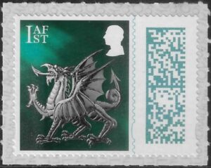 W166 King Charles 1st Dragon (Bar Code/Data Matrix) Litho ISP/Cartor. U/M (MNH)