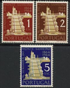 1964 Portugal SG.1246-8 Cent of Sameiro Shrine Set of 3 values U/M (MNH)