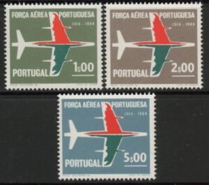 1965 Portugal SG.1279-81 50th Anniv of Portugese Air Force Set of 3 values U/M (MNH)