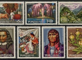 1968 Portugal SG.1346-52 Lubrapex Set of 7 values U/M (MNH)