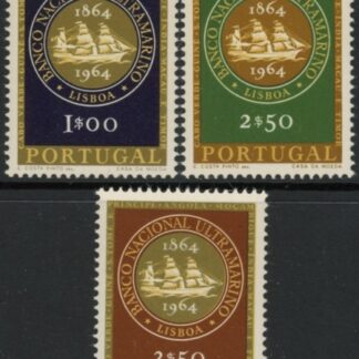 1964 Portugal SG.1243-5 Cent of National Overseas Bank Set of 3 values U/M (MNH)