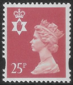 NI72  25p red  2B  blue  fluor. ex sheet  Questa  U/M (MNH)