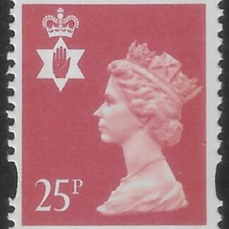 NI72  25p red  2B  blue  fluor. ex sheet  Questa  U/M (MNH)
