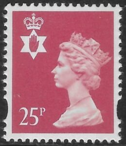 NI72  25p red  2B yellow  fluor. ex sheet  Questa  U/M (MNH)
