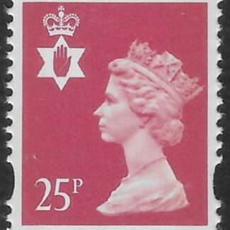NI72  25p red  2B yellow  fluor. ex sheet  Questa  U/M (MNH)